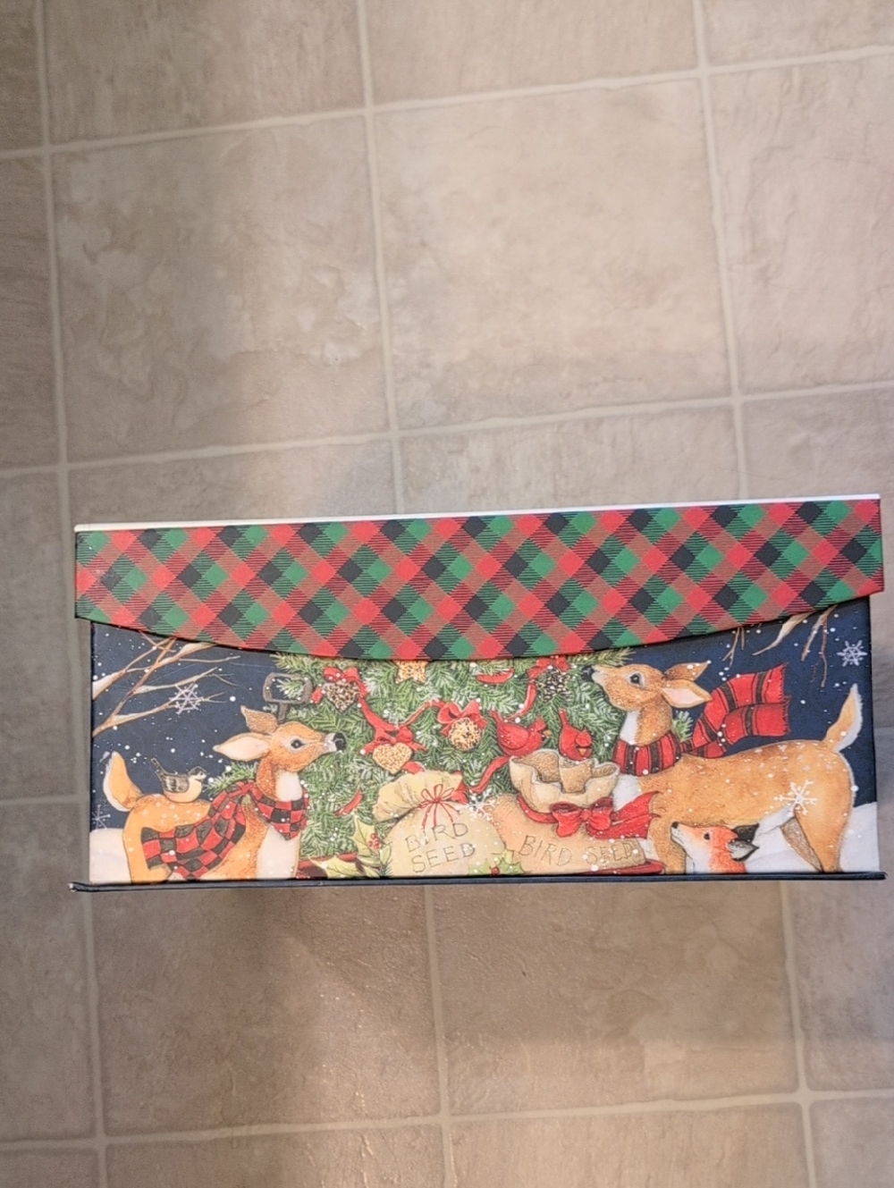 Holiday Decorative Storage Winter Deer Box - Picture 3 of 7